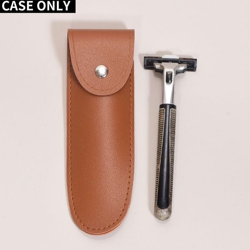 Portable Razor Storage Case, Foldable Knife Holder, Button-Press Razor Protector, Travel Tool Organizer, Compact and Convenient