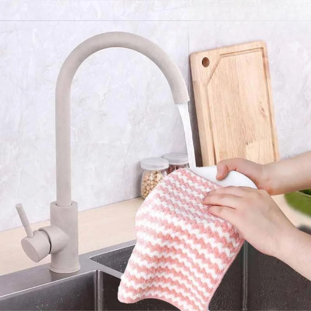 Ultra-Absorbent Microfiber Dish Cloths - Thickened Dual-Side for Kitchen, Bathroom & Restaurant Cleaning. Fast-Drying, Anti-Bacterial & Grease-Proof. Durable Multi-Surface Scrubber for Home & Commercial Use.