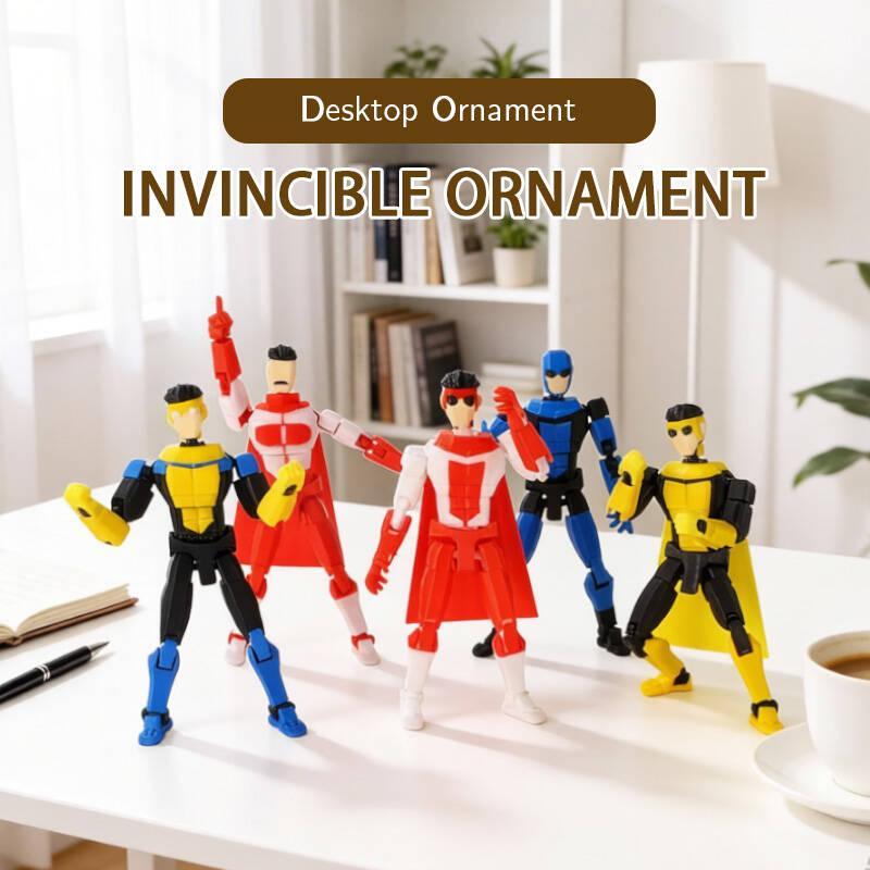 3D Printed Articulated Invincible Mark Action Figure Multi-Jointed Movable Model Collectible Toy Striped Design 13cm