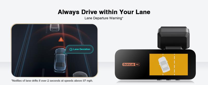 Botslab 4K Dash Cam Front and Rear 170° Ultra Wide Dashcam with ADAS Night Vision 24/7 Parking Mode IMX415 Sensor WDR 5G/2.4G WiFi Built-in GPS Loop Recording Dashboard Camera Recorder Free 64GB SD Card