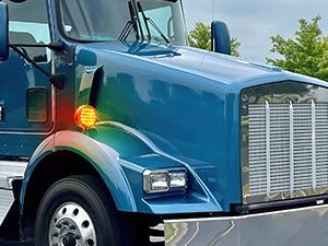 Nilight Round Double Face Fender Pedestal Light 2PCS 48LED Amber Red Brake Turn Marker Tail Light w/Stud Mount for Mack Kenworth Freightliner Truck Trailer Towing light bar  dealsforyoudays