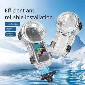 for Insta360 X5 Magnetic Protective Case, PC Material, Dive Housing Shell, Quick-Release Design | Full Protection | Beach Party Shooting Accessory | Underwater Photography | Summer Holiday Trip Diving Photography | Water Play Travel Essentials