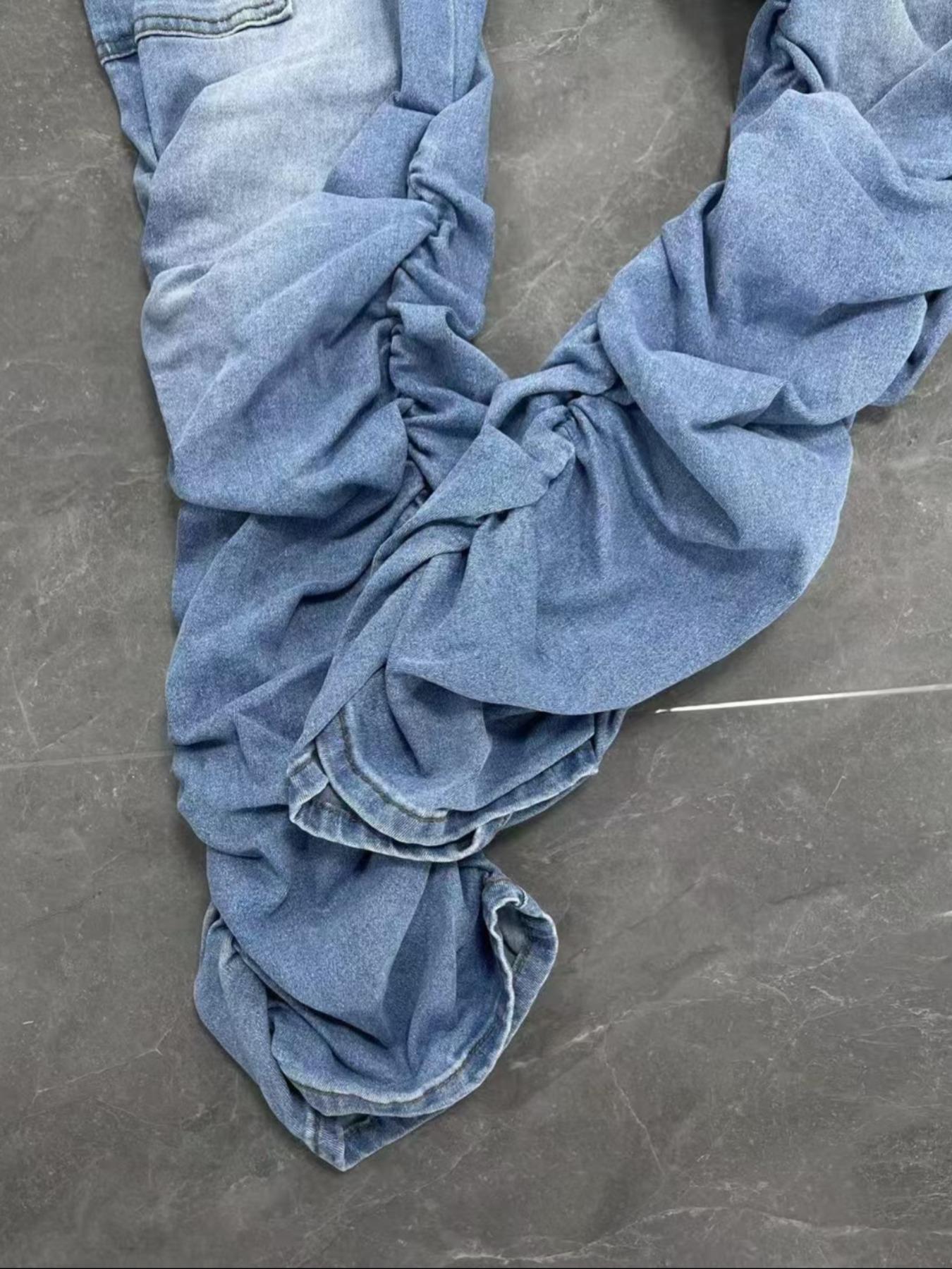 【Plus Size】 Women's Jeans, Casual Comfy Denim Pants for Daily Wear, Women's Bottoms for All Seasons, Stacked Jean