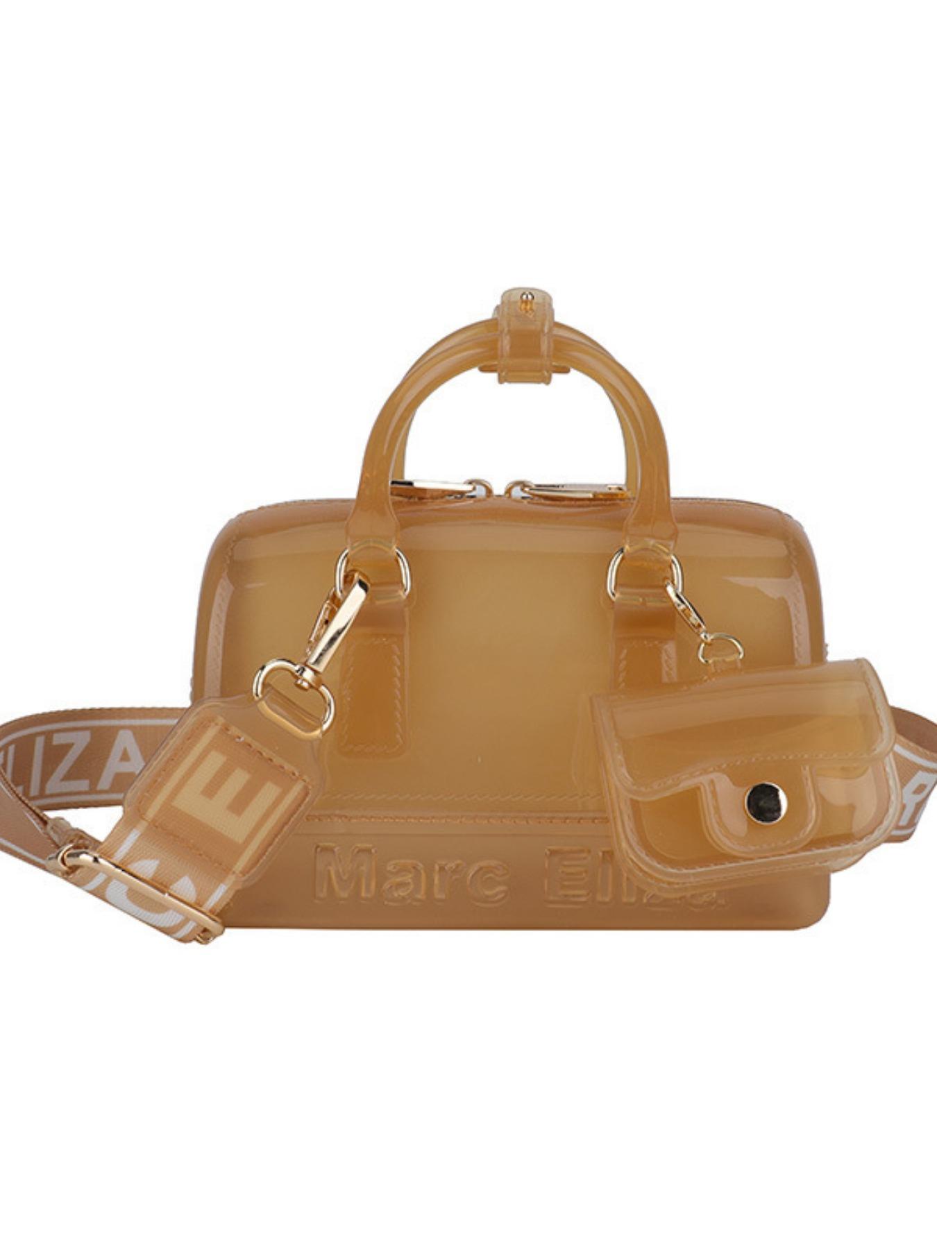 Fashionable 2026 Summer New PVC Transparent Jelly Handbag, Women's Mini Crossbody Bag with Earphone Pouch, Multiple Colors Available, Ideal for Students