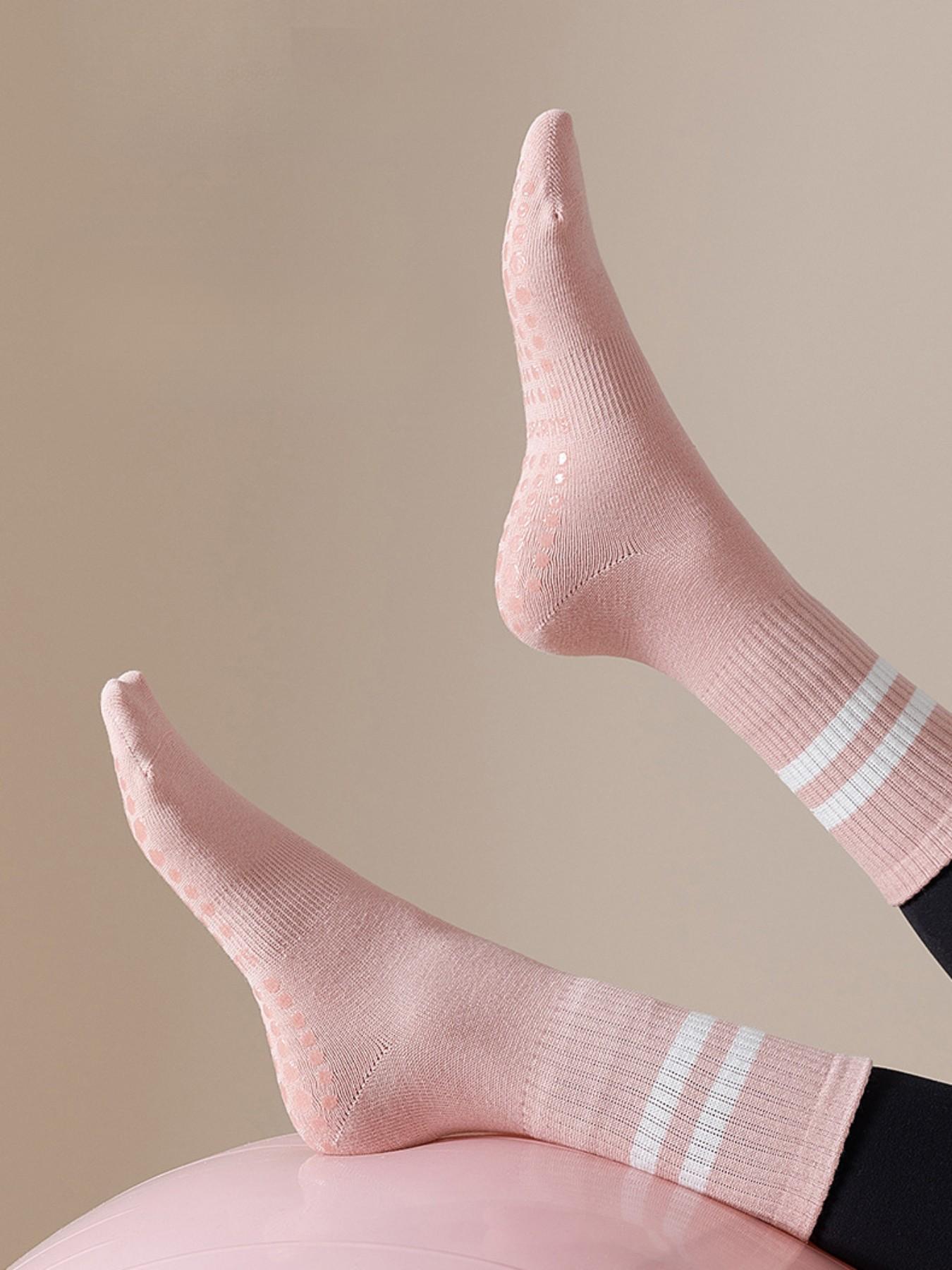8 Pairs Women Yoga Socks Skipping Rope Sports Socks Ballet Socks Pilates Socks Anti-slip Floor Socks Parallel Bars Mid-tube Socks