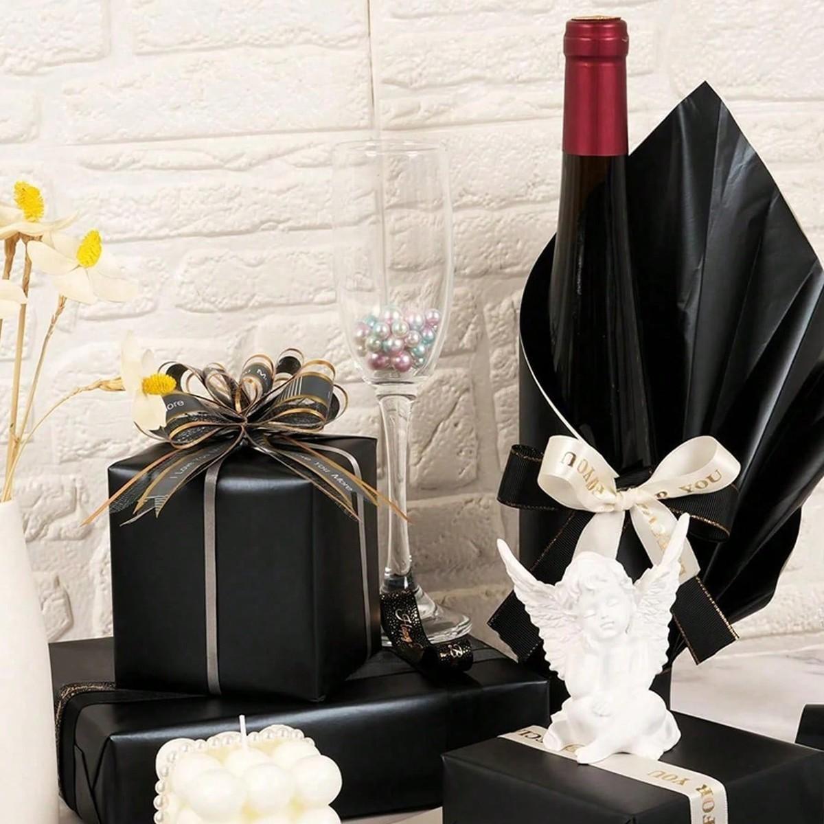 Matte Metal Gift Wrap Paper, Solid Color Packaging Paper, Wrapping Paper, Ideal for Weddings, Valentine's Day, Birthdays, Christmas, DIY Bouquets
