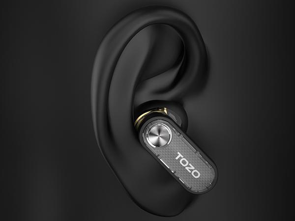TOZO-Crystal Pods Hybrid Active Noise Cancelling Wireless Earbuds, Dual Mics ENC AI Clear Calls, Bluetooth 5.4 in Ear Headphones, 35H Long Playtime, IPX5 Waterproof Headset Black Charging Audio Electronic Connection Custom Stereo Chargeable