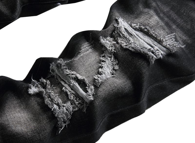 MXCVYCC Men's Black Ripped Jeans Slim fit Jeans For Men Distressed Straight Leg Men Jeans Regular fit Fashion jeans Designer Denim Pants Fathersdaygift thanksgiving outfits birthday outfits jeans for men