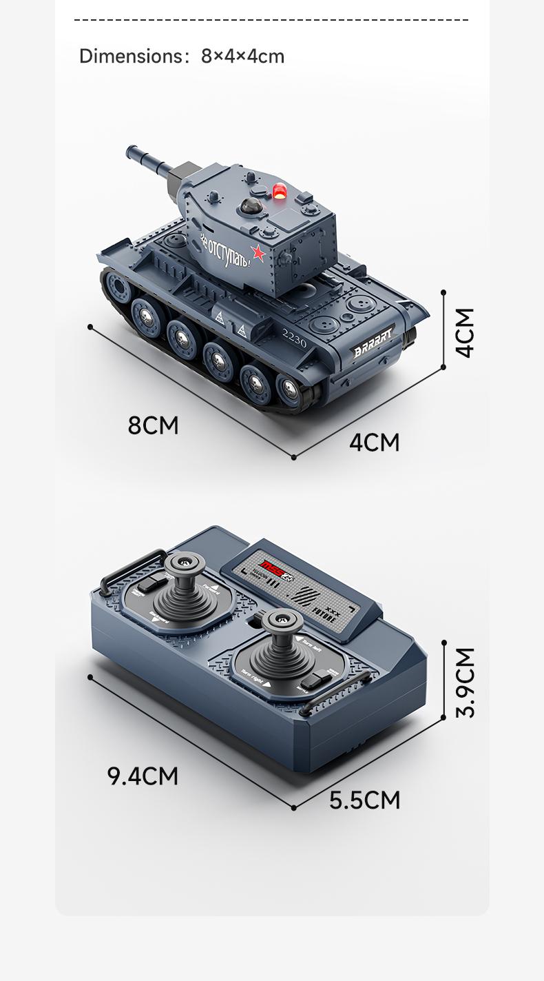 BRRRRT 1/64 Scale Remote-Controlled Tank, Military Tank Model with Infrared Combat System and Rotating Turret, 2.4GHz RC Vehicle Toy, Suitable for Children and Adults, Engineering Vehicle Toy, 4x4 Off-Road Vehicle, Christmas Gift for Adults and Children.