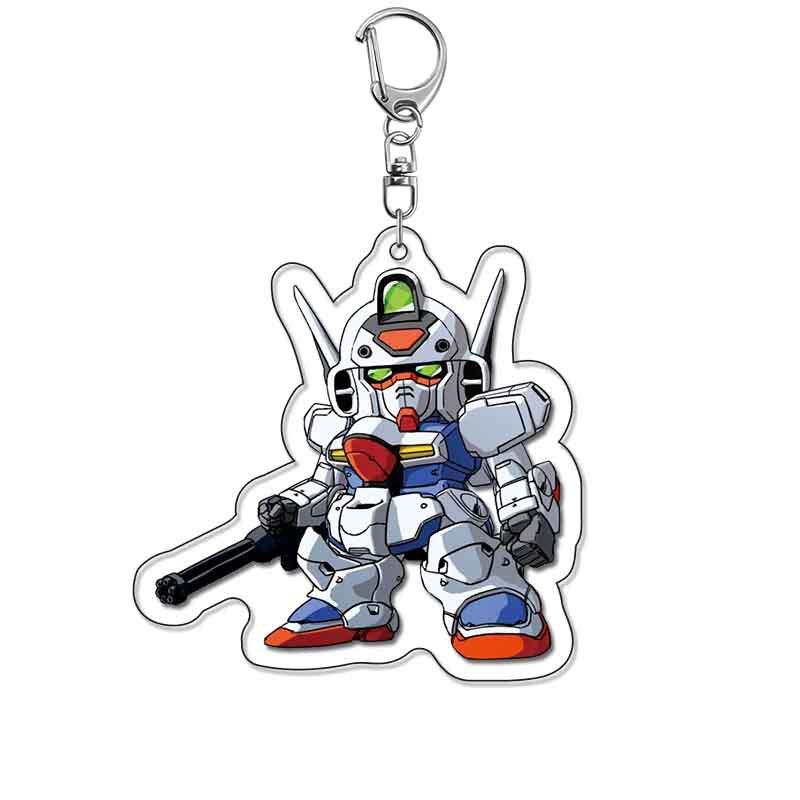 Creative Anime Game Peripheral Gundam Acrylic Keychain Cartoon Figures Backpack Pendant Keyring Trendy Jewelry Gift
