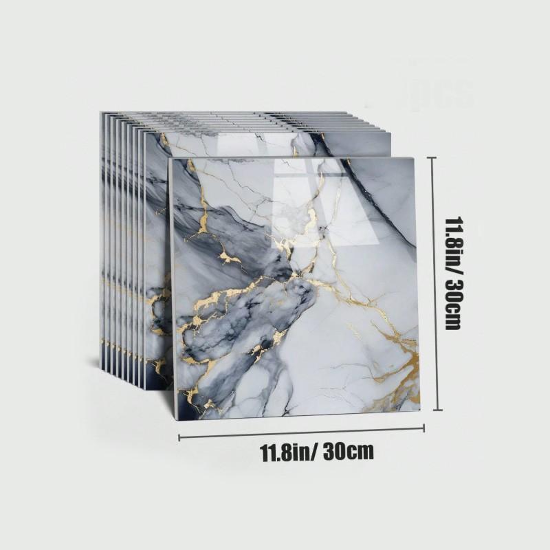 Self-Adhesive Waterproof Faux Marble Finish Marble Wall Stickers, Faux Tile Wallpaper for Renters, DIY Home Decor, Moisture Resistant, Easy Installation Self-Adhesive Waterproof Faux Marble Finish Marble Wall Stickers, Faux Tile Wallpaper for Renters, DIY Home Decor, Moisture Resistant, Easy Installation