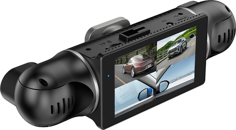 3/4 Lens Channel Dash Cam 1080P HD Ultimate Safety Dash Cam Set, 1080P Front and 720P Full Coverage Front, Rear, Left, and Right, Quad-Split Screen Display, HD Night Vision, WDR, G-Sensor, Loop Recording - Car Accessories/Car Dash