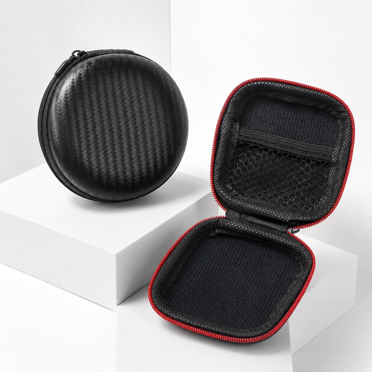 Multifunctional Hard Case Storage Box: Waterproof Design, Round or Square Options. Organize USB Cables, Headphones, SD Cards, Keychains & Small Accessories. Anti-Loss Storage Bag for Daily Electronic Devices, Keep Everything Tidy & Secure.
