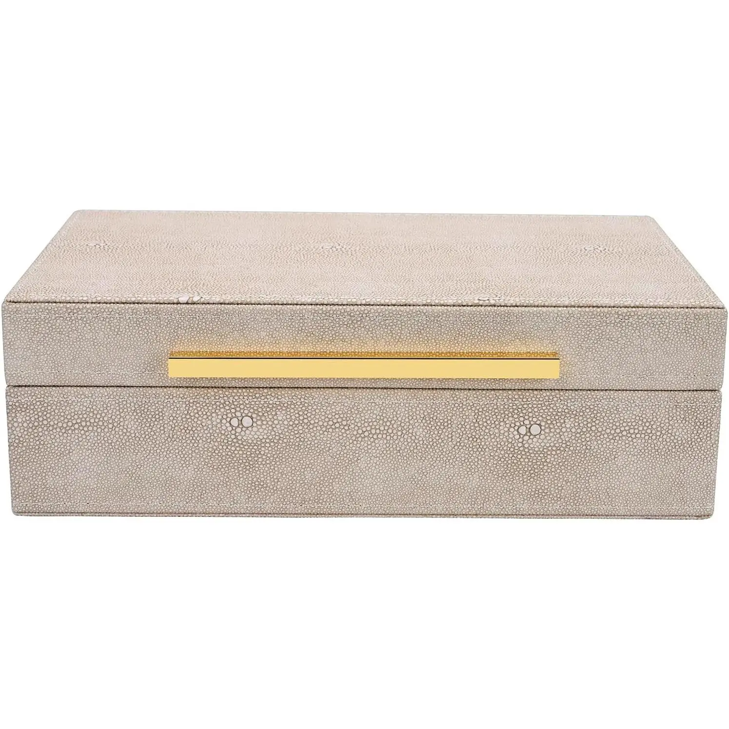XIGEXIGE Ivory Shagreen box Faux Leather Decorative Boxes,Small Keepsake And Memory Storage Decorative Boxes with Lids for Home Decor Jewelry Box Organizer