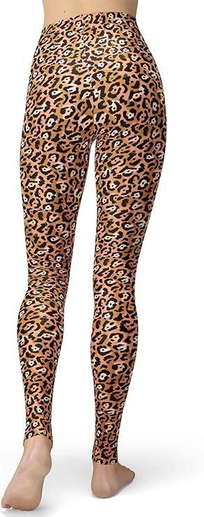Leopard print series printed sports leggings DIY women's yoga pants fitness pants