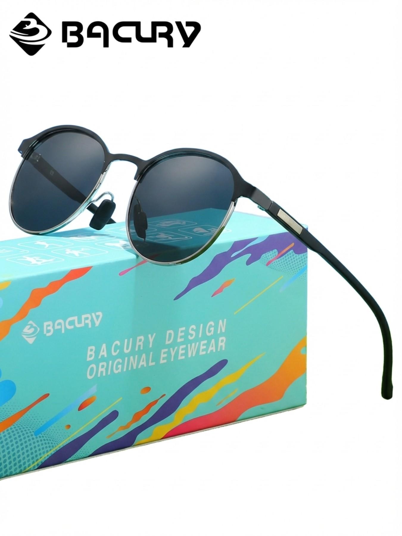 BACURY Lightweight And Minimalist Men'S Polarizing Sunglasses With Oval Frames, Versatile For Daily Travel, Windproof, Dustproof, Uv Resistant, Driving And Hiking To Reduce Glare