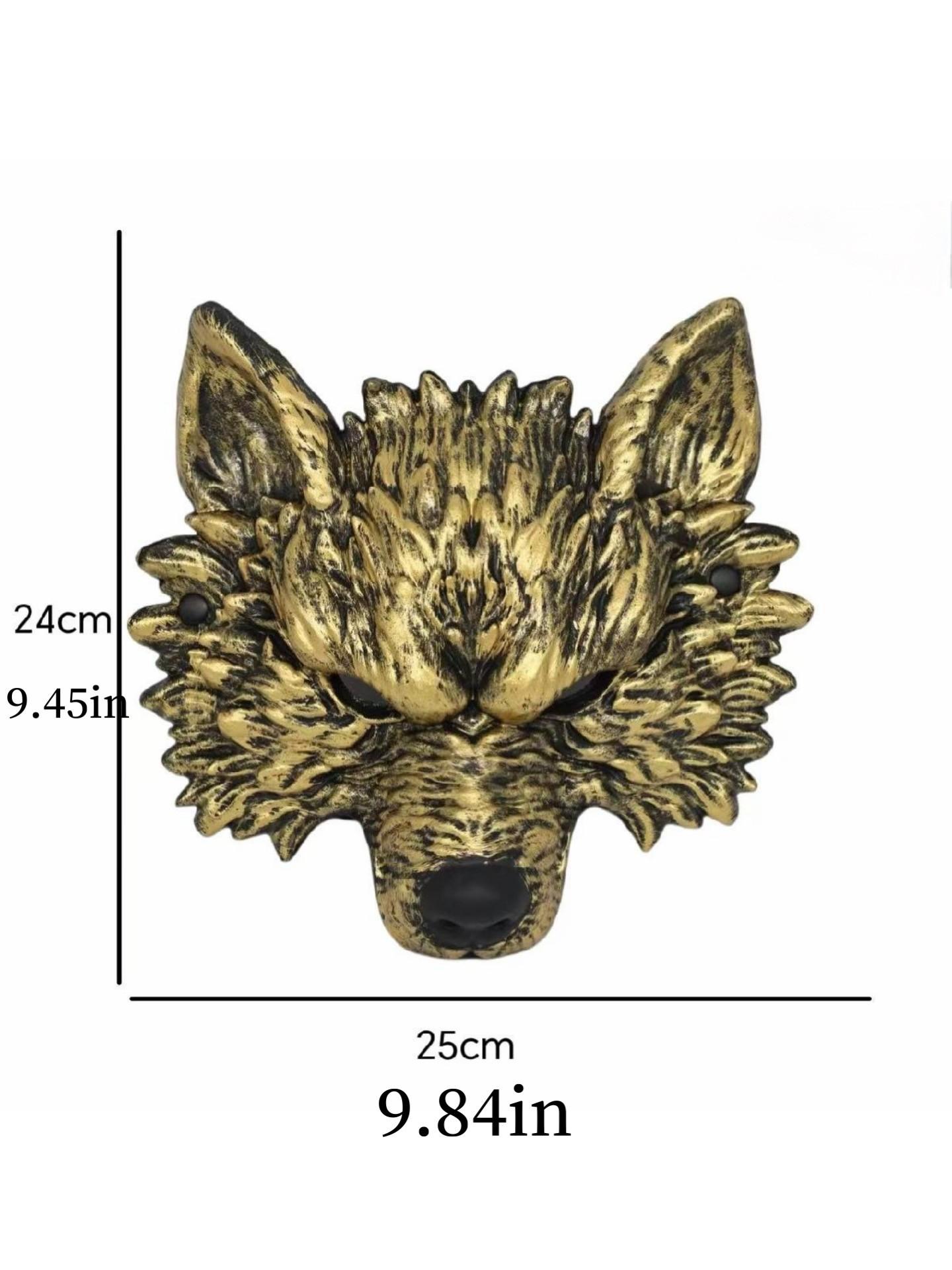 Halloween PU Wolf Mask, Animal Mask, Soft Foam Wolf Head Costume Prop, Realistic Party Mask, Festival Dress-Up Accessory, Dance Event Wear