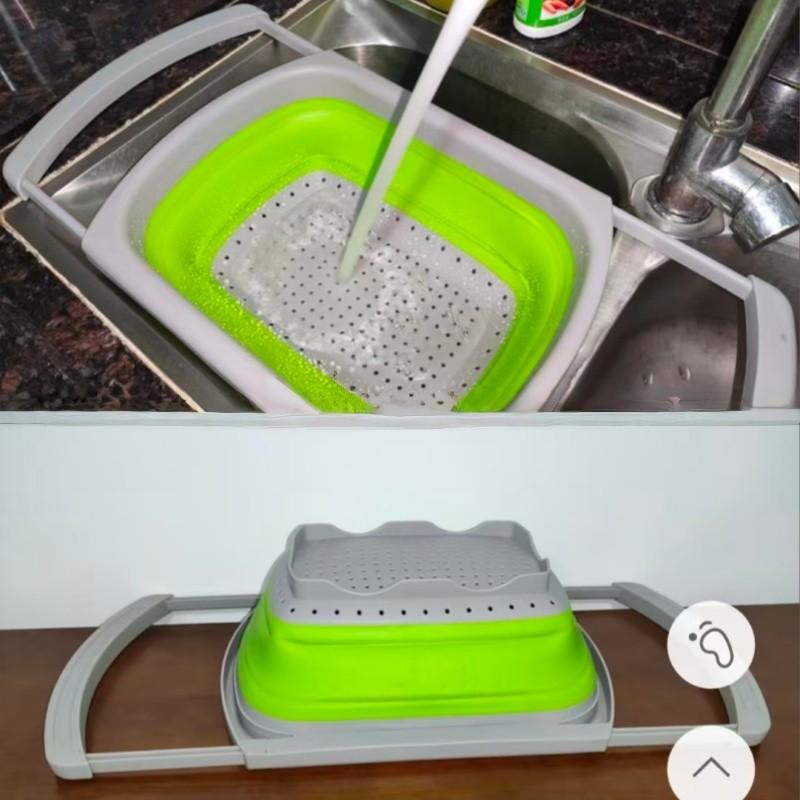 Multifunctional Expandable Folding Draining Basket, Laundry Filter, Kitchen Sink Strainer and Kitchen Sink Drainage Solution, Ideal for Outdoor Camping Use