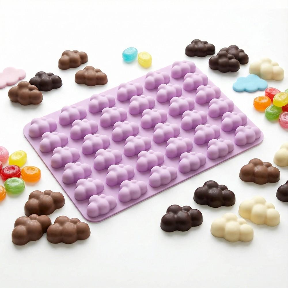 3pcs Cloud Shape Silicone Molds, DIY Chocolate Candy Dessert Cake Decoration, Baking Molds for Home Bakers, Perfect for Parties & Gifts