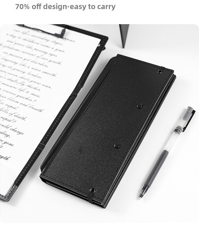 Tri-Fold PP Plastic Nursing Clipboard, Letter-Size 3-Panel Foldable Medical Folder Board, Portable Pocket Writing Pad Document Holder (In Stock)
