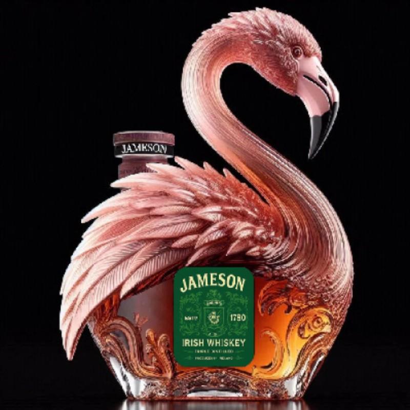 New Flamingo Whiskey Decanter, Creative Animal Glass Bottle, Unique Home Decor Item, Perfect Gift for Whisky Lovers