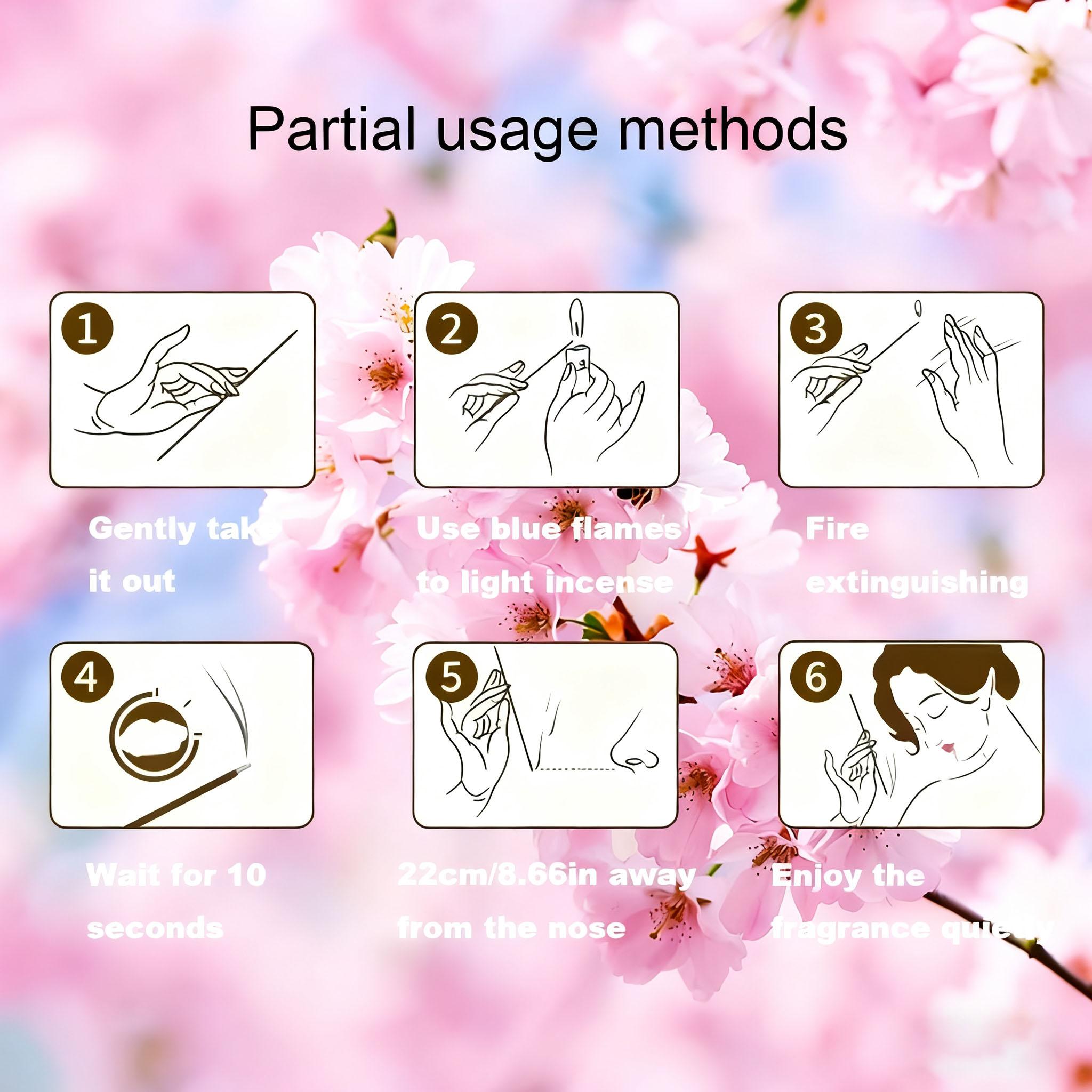 50/100/200 Day & Night Incense Sticks Set, Mixed Scented Stick, 22cm, Sakura & Dragon Blood, Home Tea Room Spa, Romantic Experience