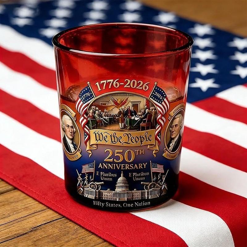 1 Set 250th Anniversary Whiskey Bottle,250 Anniversary Whiskey Bottle,250th Anniversary Decanter, Whiskey Bottle, We The People America 250 Anniversary Heritage Reserve Whiskey Glass Bottles, Old Fashioned Classic Father's Day for Liquor or Wine