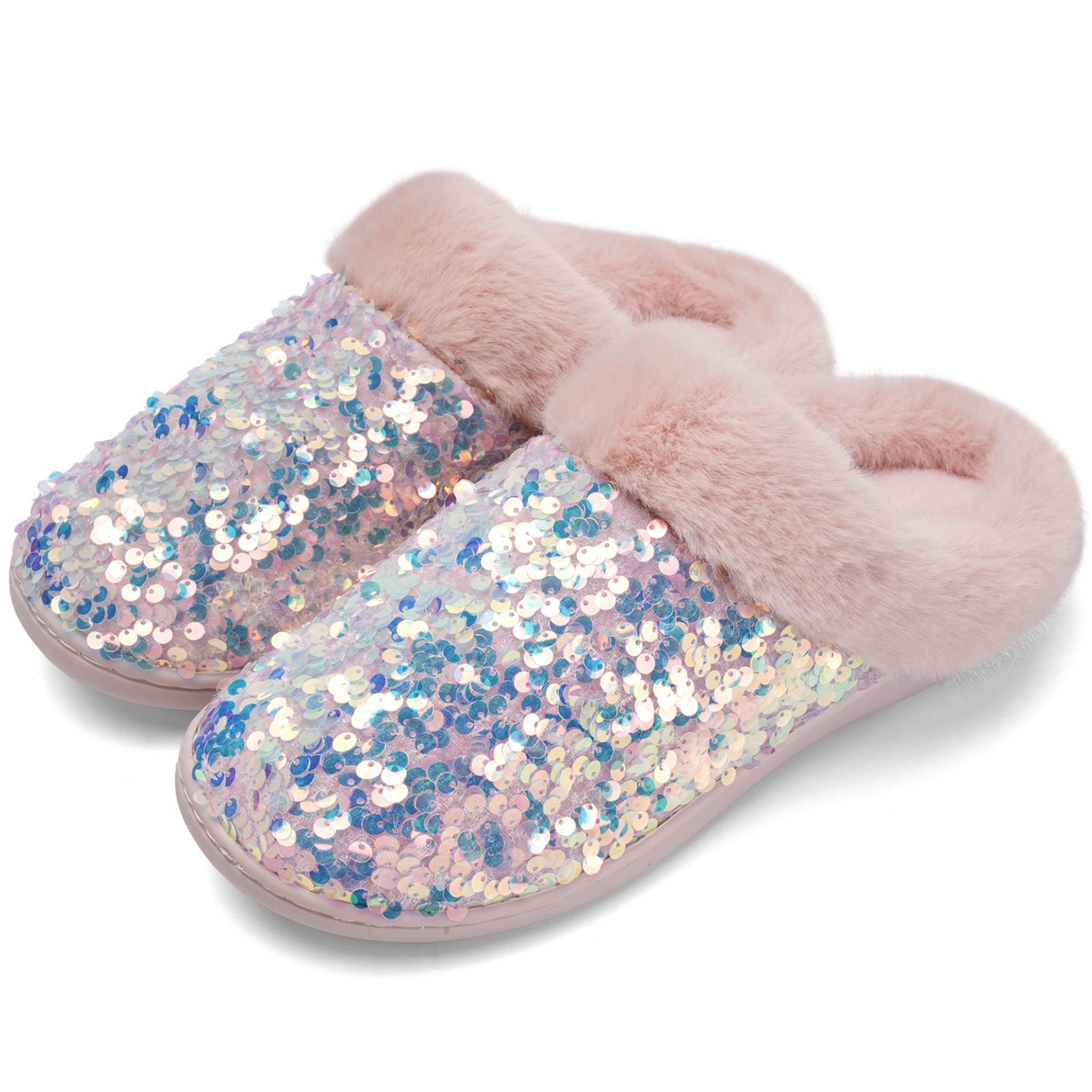 WateLves Women's Slippers Comfort Memory Foam House Slippers Slip-on Plush Lining Bedroom Shoes for Indoor & Outdoor