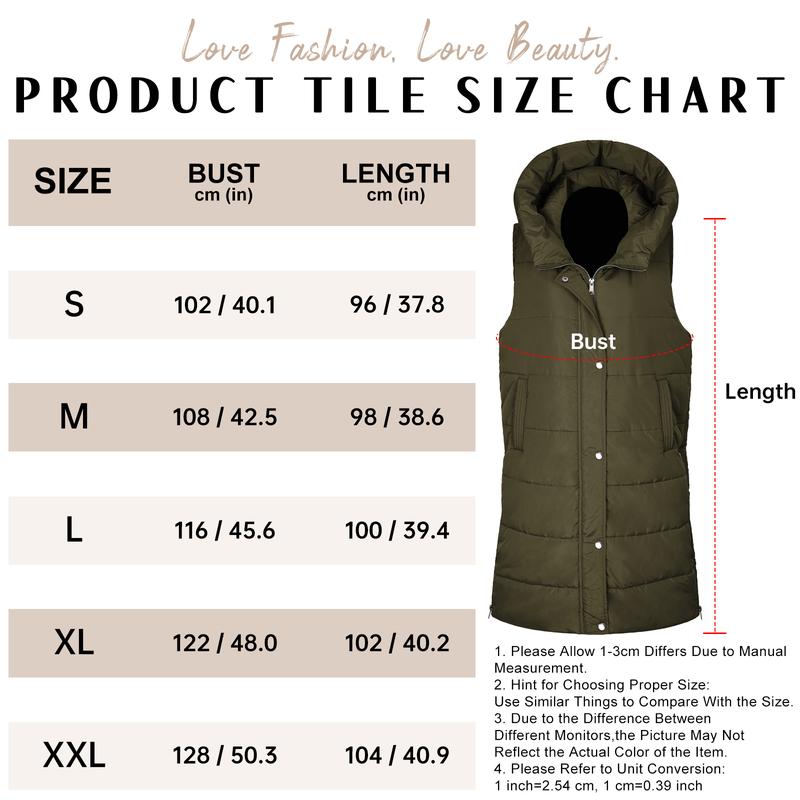 HEEKPEK Womens Puffer Vest Winter Hooded Sleeveless Zip Up Long Puffy Jacket Warm Thick Quilted Coats with Pockets Casual Basic #outdoorfun