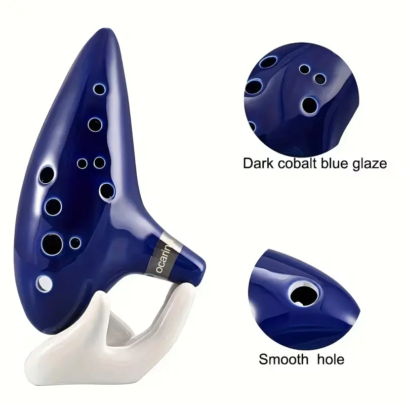 Ff Bonfires 12 Hole Ocarina Ceramic Ocarina Flute, Wind Instruments, Music Instrument Share, High-Quality Musical Instrument, Perfect Gift Choice, Shareable, Ceramic Material