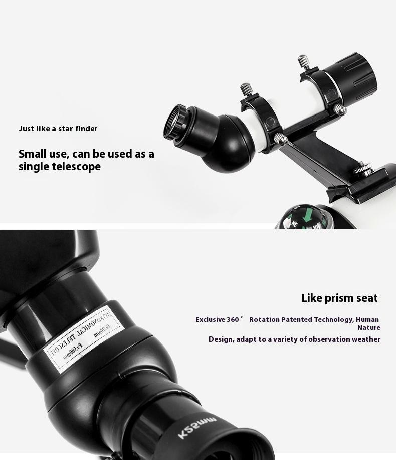 500x 90mm Aperture Refractor Mount Astronomical Telescope High Definition Magnification For Beginners Kid Adults Gifts outdoor camping travel Thanksgiving, Christmas, New Year gift
