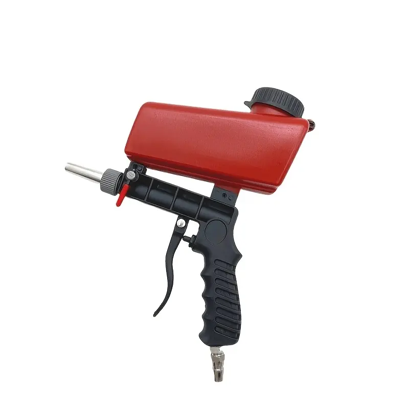 Handheld sandblasting gun Pneumatic small sandblasting machine Plastic glass metal oil and rust removal impurity equipment Sandblasting Tools - portable, pneumatic, gravity supply, adjustable - very suitable for rust removal!