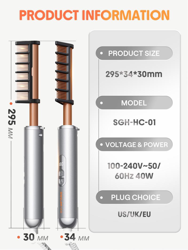 【BOGO SALE】SHEGLAM HAIR Anti Burn Hot Comb Heat Free Styler Styling Set