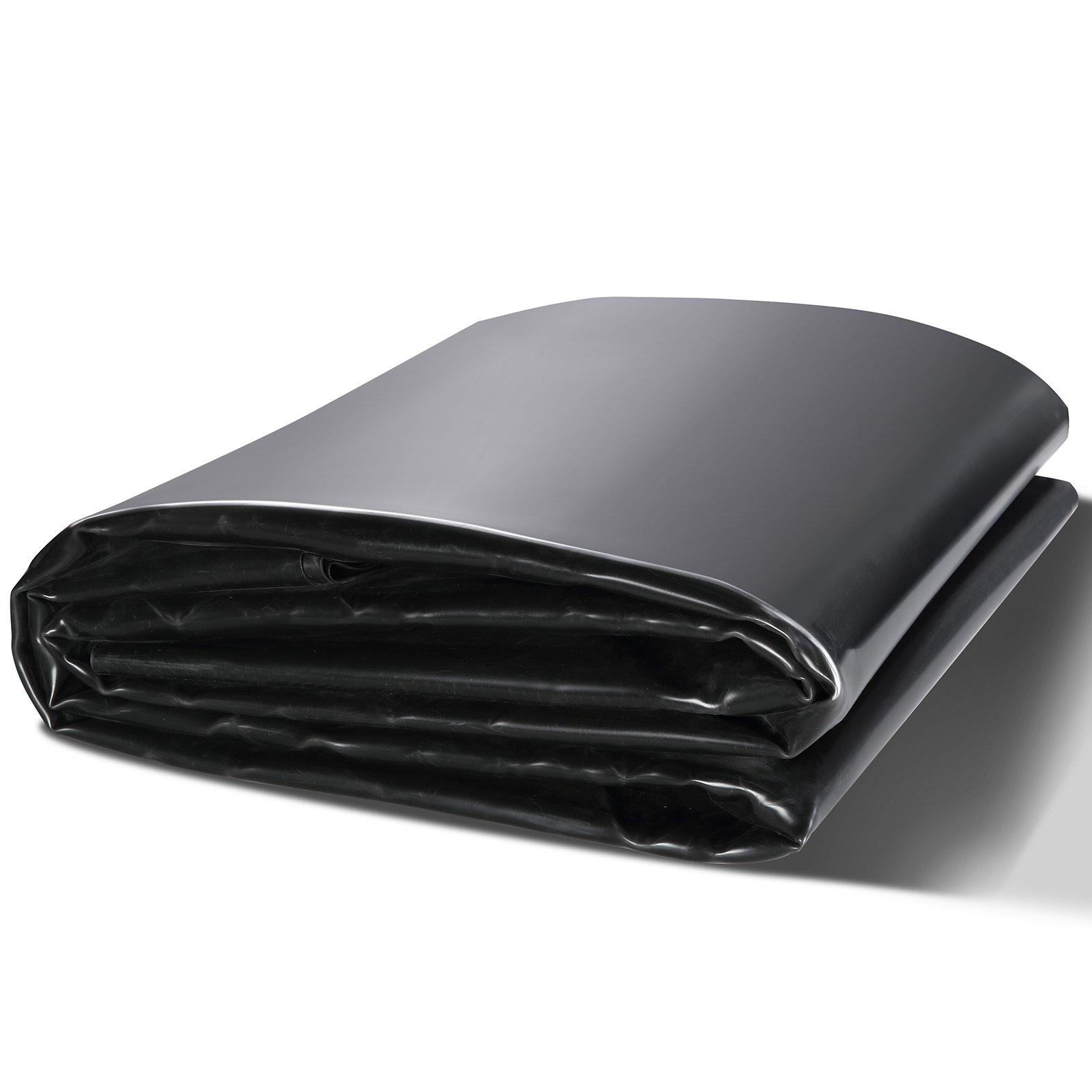 VEVOR Pond Liner, 15x 20 ft 45 Mil Thickness, Pliable EPDM Material Pond Skins, Easy Cutting Underlayment for Fish or Koi Ponds, Water Features, Waterfall Base, Fountains, Water Gardens, Black
