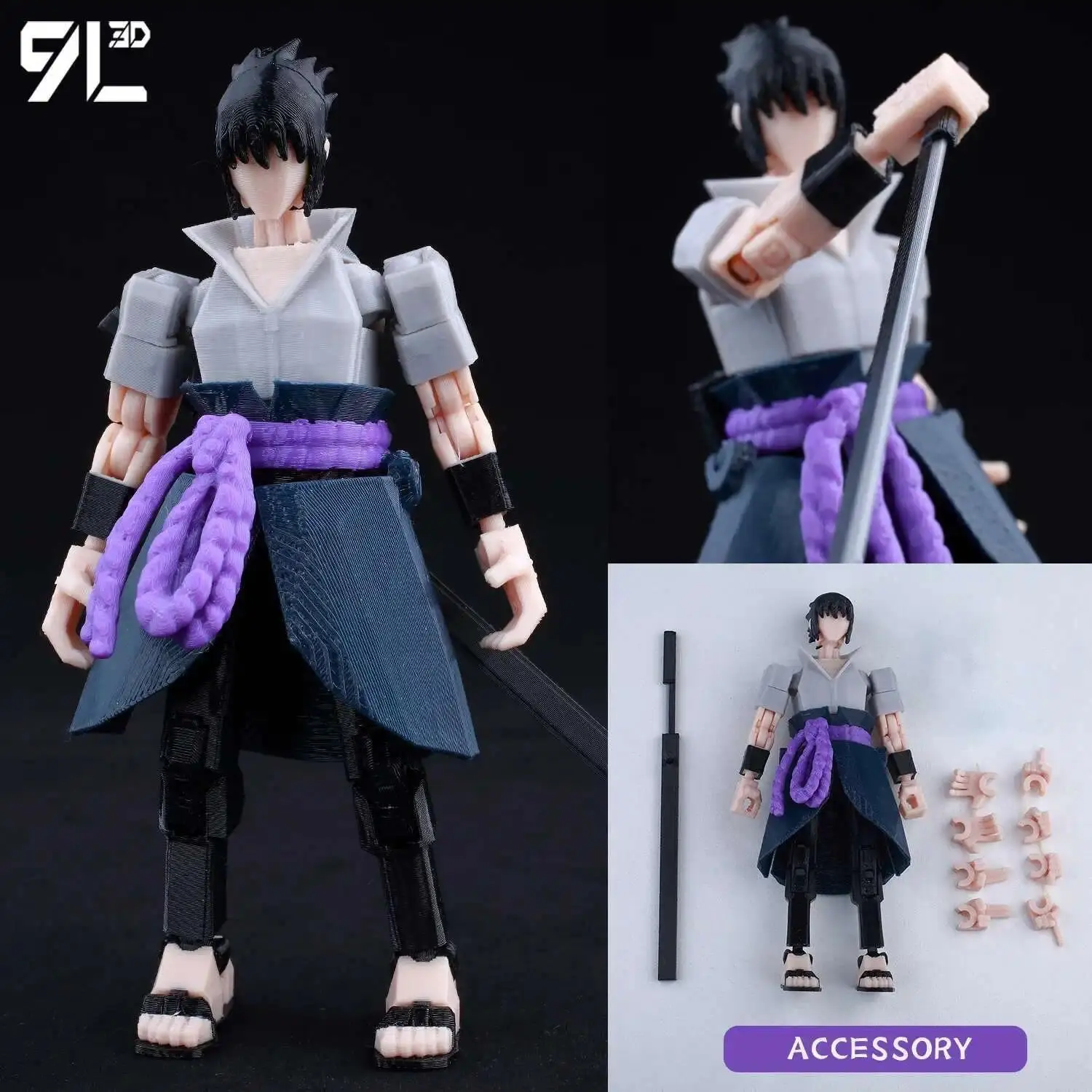 9L3D Printed Multi-Jointed Articulated Figure Dummy13 Lucky 13 Titan 13 Naruto Uzumaki Action Figure Model T13 Anime merchandise