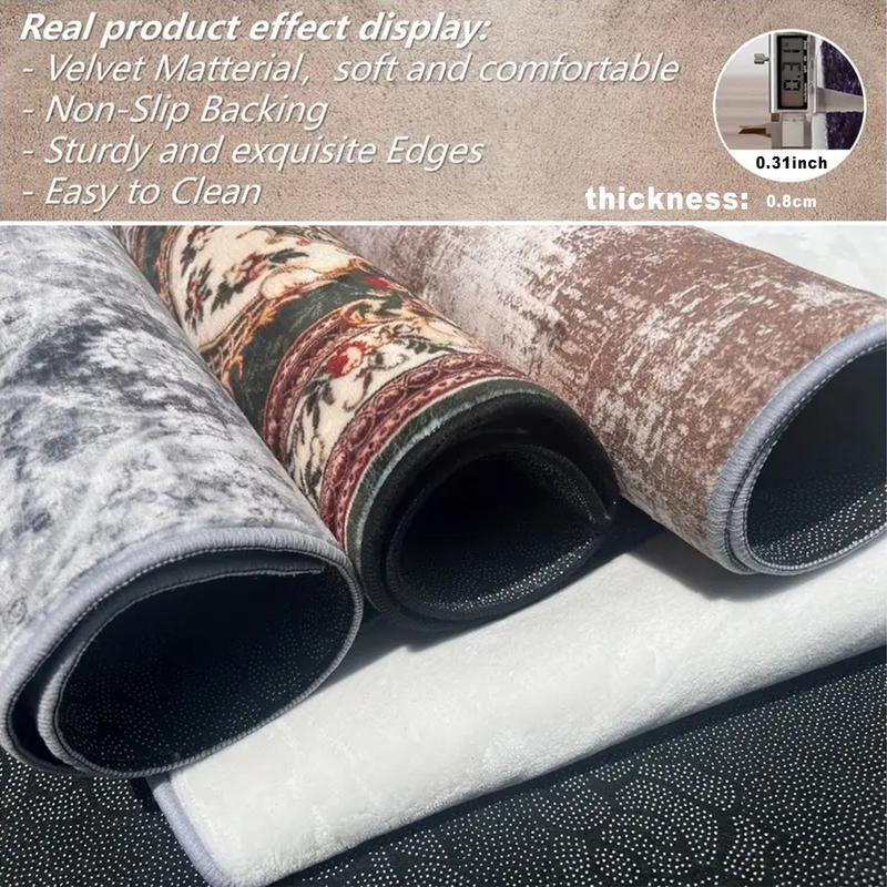 Fashionable Bedroom Bedside Carpet, Soft Comfortable Plush Foot Mat, K-Pop Demon Hunter Rug, Girls Room Decoration, Living Room & Closet, Fluffy Rug