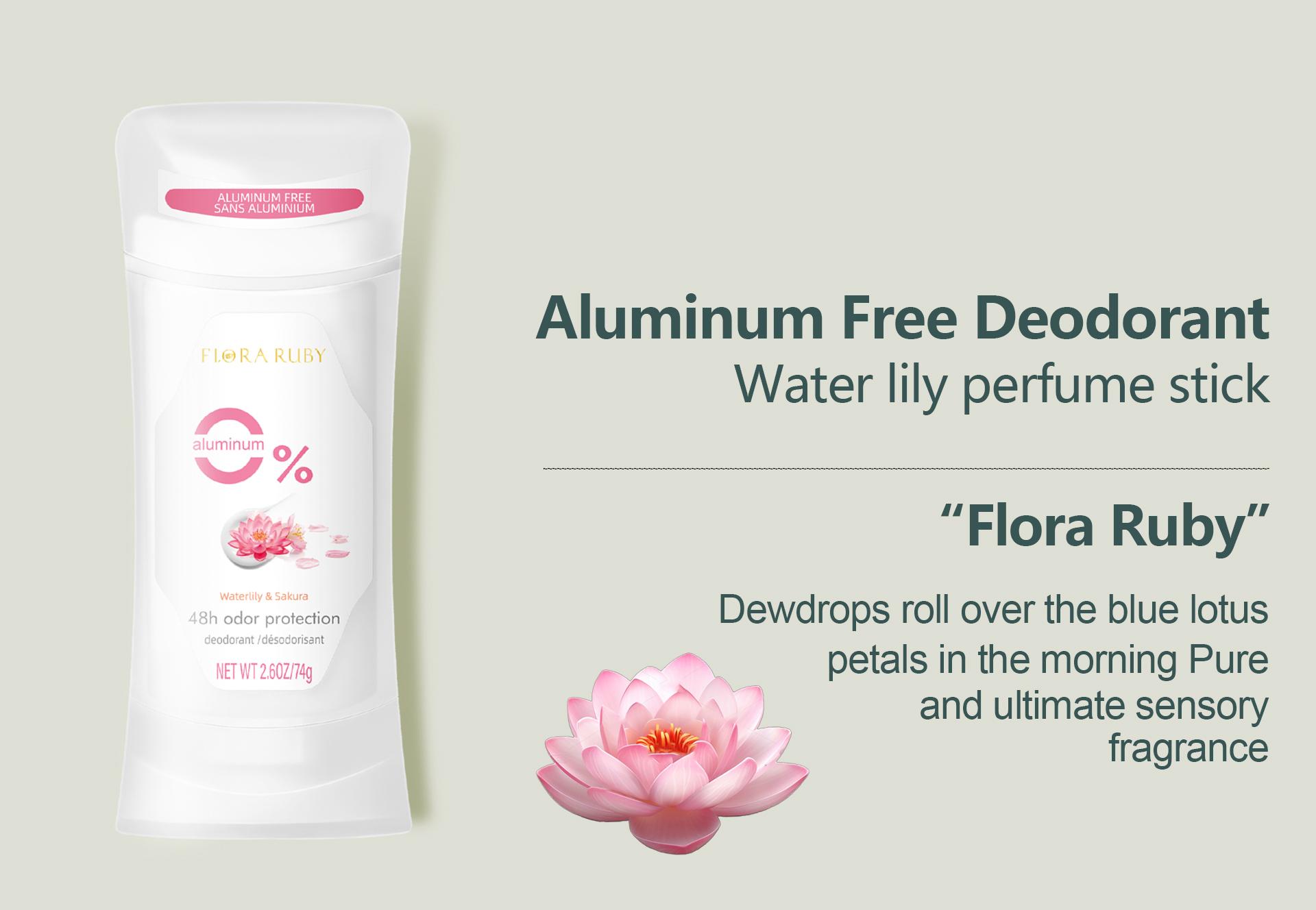 6pcs-Flora Ruby Aluminum Free Deodorant That Keeps You Fresh All Day