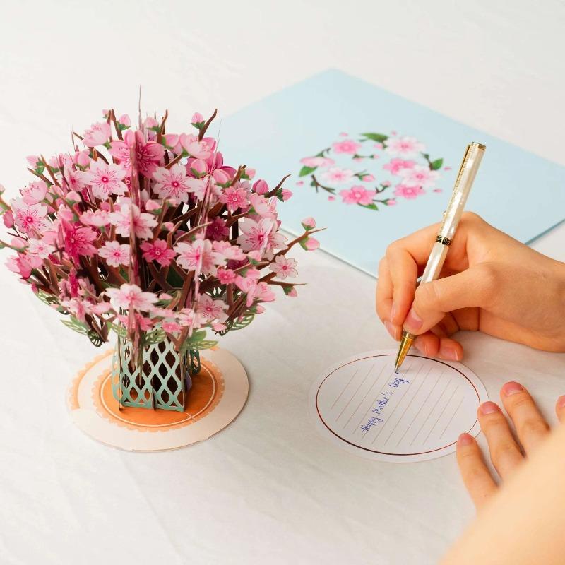 Paper Love Flower Bouquet Pop-Up Card – Mothers Day Gift, Mother's Day Card, Mom's Day Flowers, 3D Popup Greeting Card, Keepsake Flowers, Inspirational Card, Gifts for Mom, Wife, Grandma, Mother-In-Law, Birthday, Anniversary, Get well, Thank You
