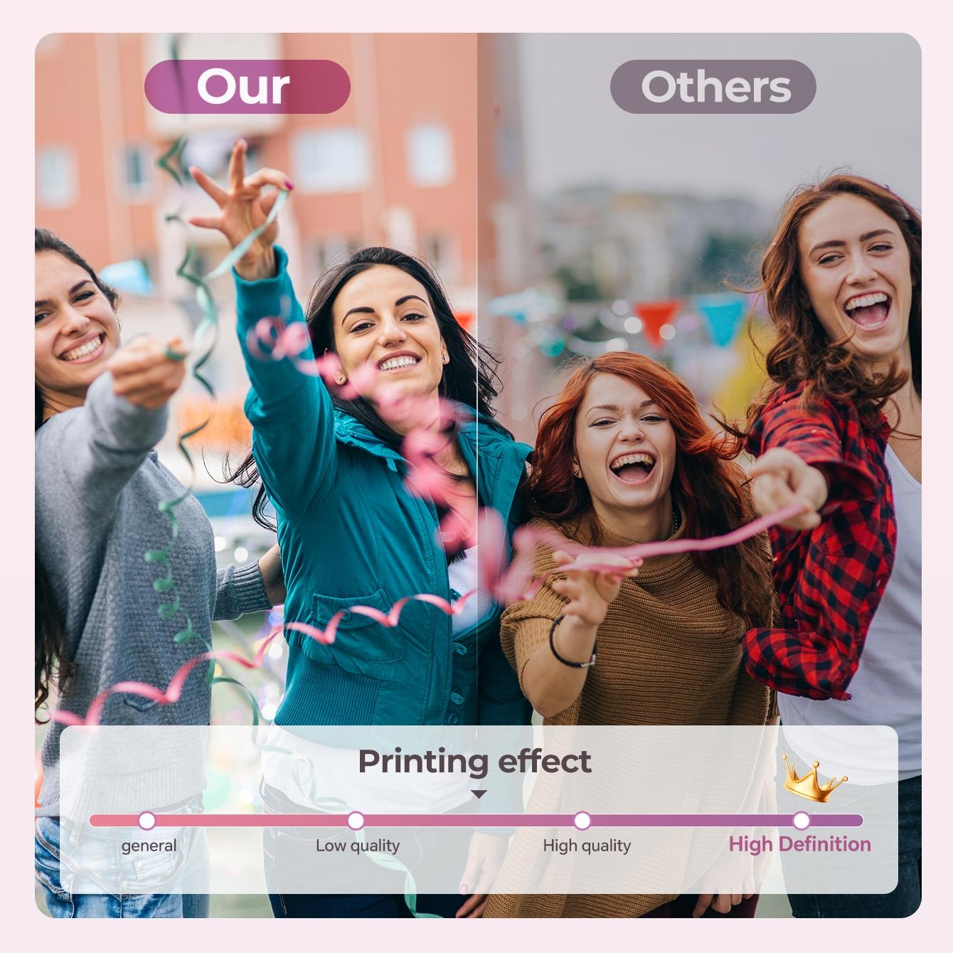 Hprt Mt53 Compatible Photo Paper Roll, Durable & High-Quality Material, Perfect for Home Office Use, Easy Tear Design