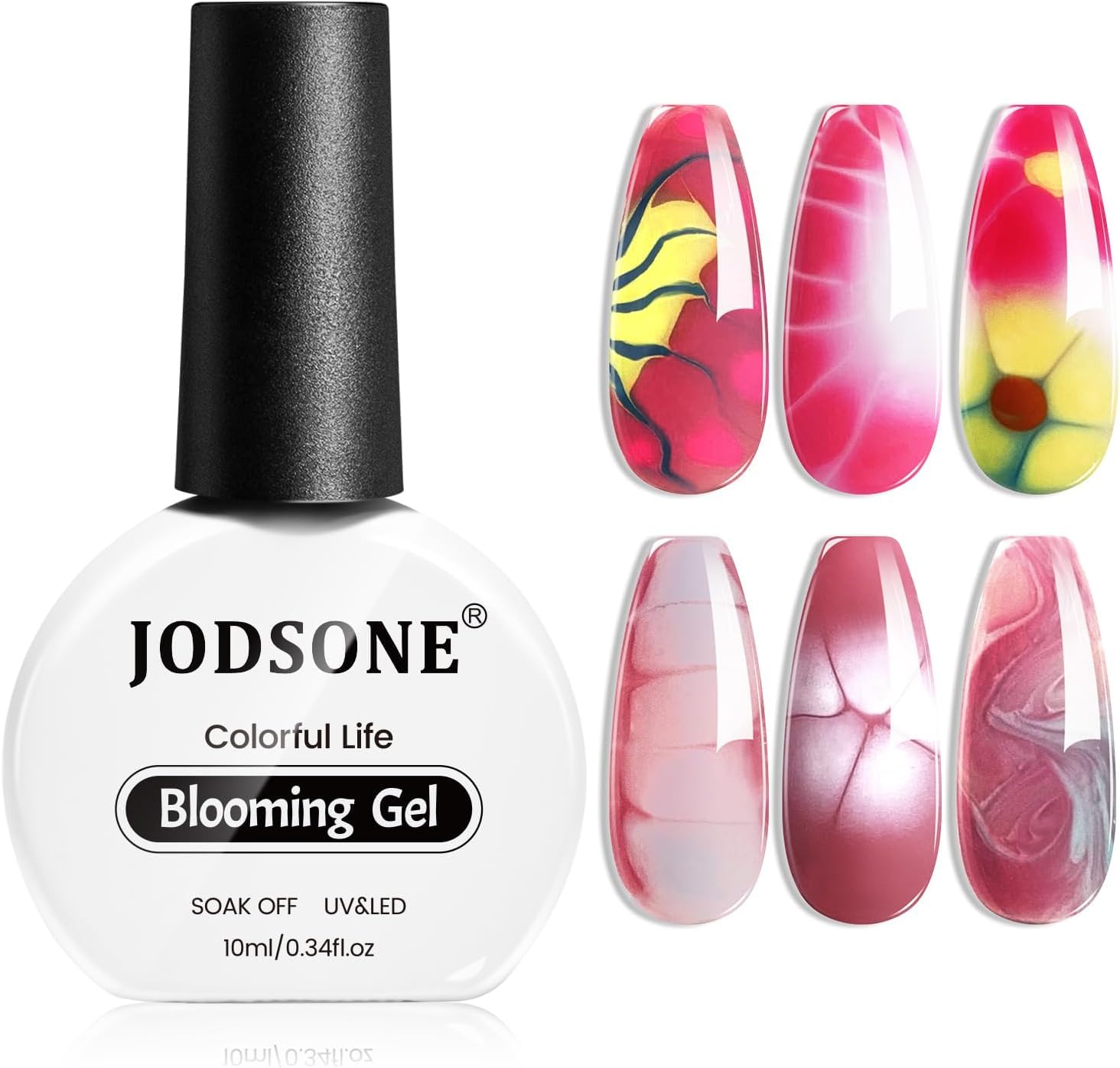 JODSONE 10ML Blooming Gel Nail Polish Clear Marble Nail Nail Art Accessories for Spreading Effects, Floral Print, Watercolor Design for Women JODSONE 10ML Blooming Gel Nail Polish Clear Marble Nail Nail Art Accessories for Spreading Effects, Floral Print, Watercolor Design for Women