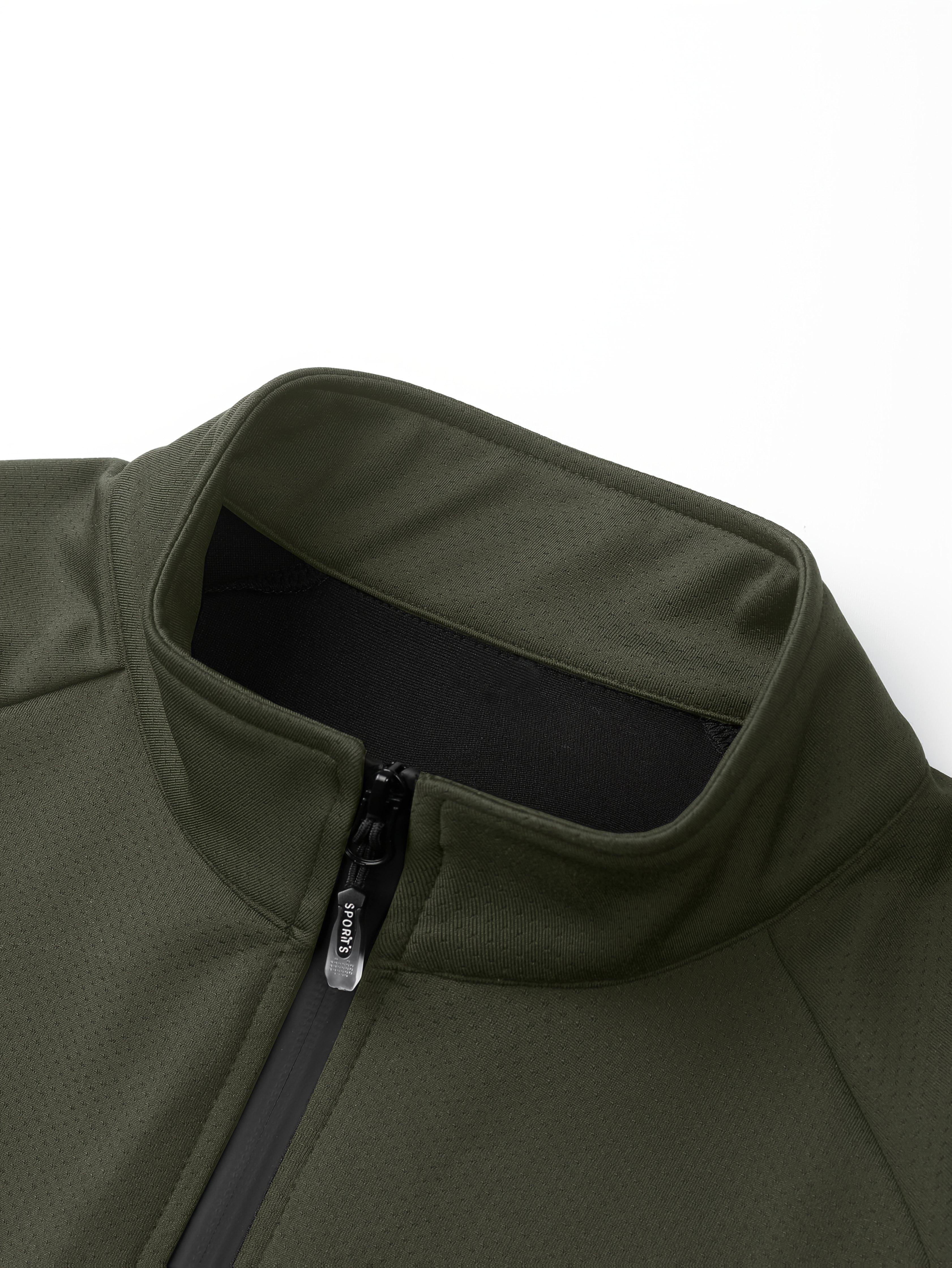 Men's Lightweight Jacket - Comfortable Polyester Fabric, Quick Dry, Slim Fit, Zipper Training Suit for Hiking & Fitness, Spring Autumn Long Sleeve Tops