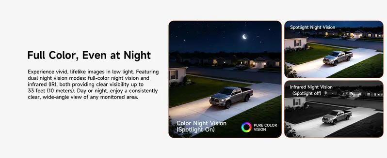 CINMOORE 2.5K Cordless Wireless Security Camera - Magnetic Mount Indoor/Outdoor Smart Home Gadget, Free Installation, HD Video, Full-Color Night Vision, Motion Detection, Wi-Fi, 2-Way Audio, Smartphone Control, Manufacturer Warranty, Monitor Capability