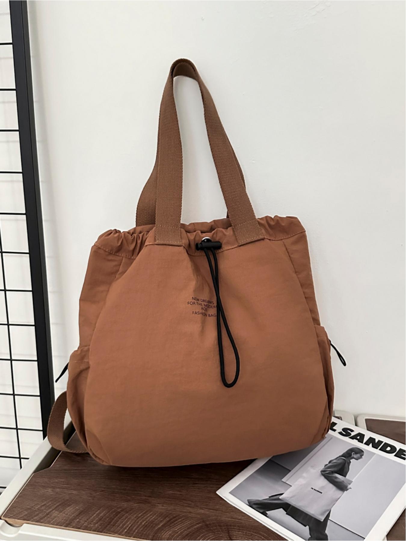 Multifunctional 3-way drawstring bag, lightweight canvas, large capacity, can be used as a backpack, shoulder bag, handbag, Sling backpack, versatile in multiple colors, suitable for commuting, casual wear, and everyday use, ideal for school, work