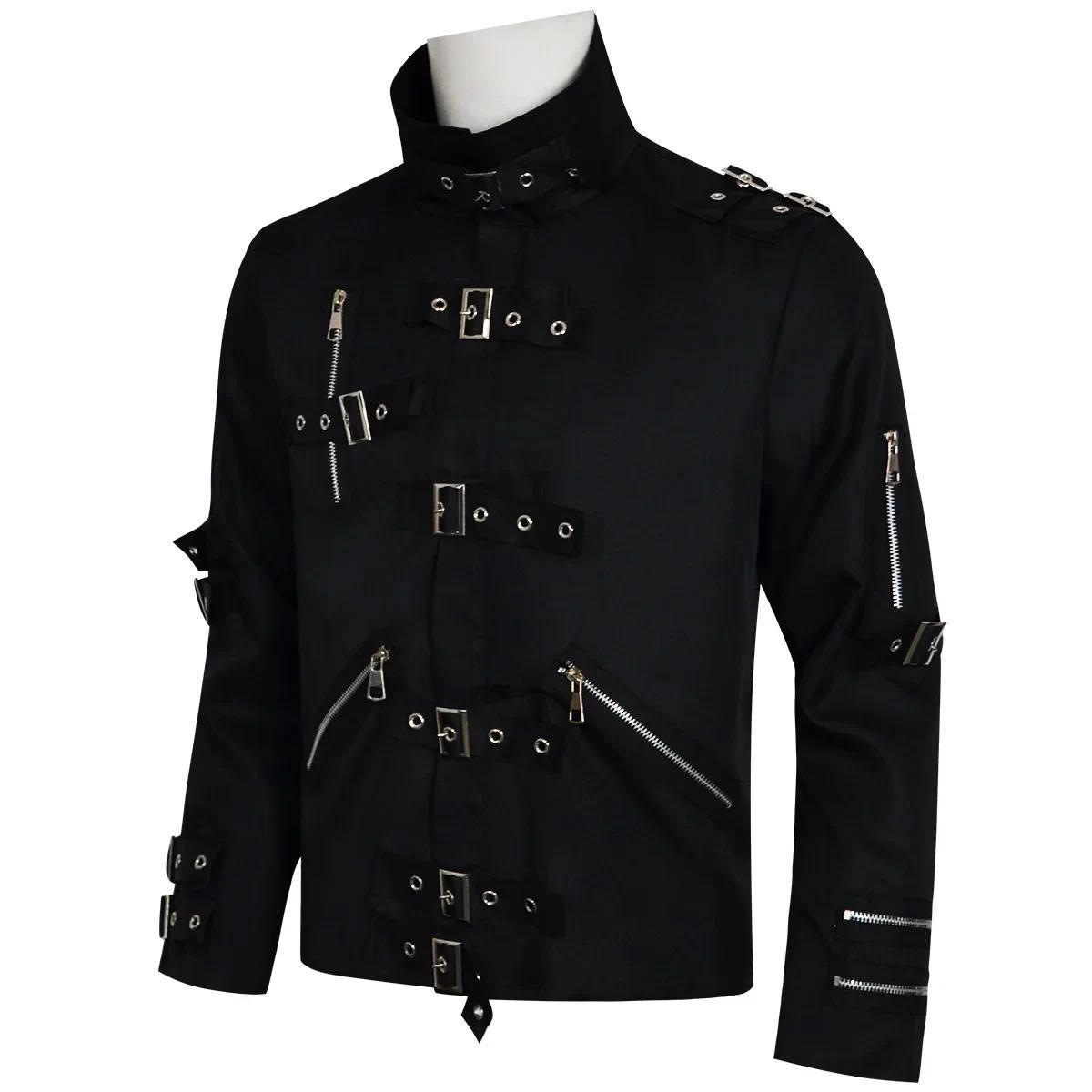 Rare MJ Michael Jackson Black Slim BAD Jacket Costume Clothing for Man Adore Stars Impersonator
