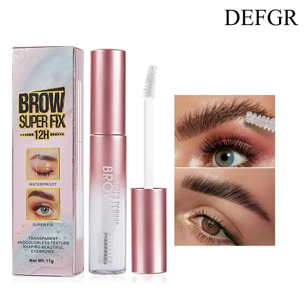 DEFGR Clear Eyebrow Gel Waterproof Long Lasting Brow Fixing Gel Liquid Eyebrow Styling Brow Enhancer for Eye Brows Lift & Freeze