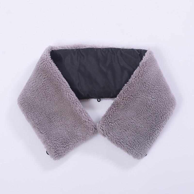Anti-dirty collar lamb fur collar universal fake collar anti-dirty stand-up collar furry collar down jacket protective collar detachable