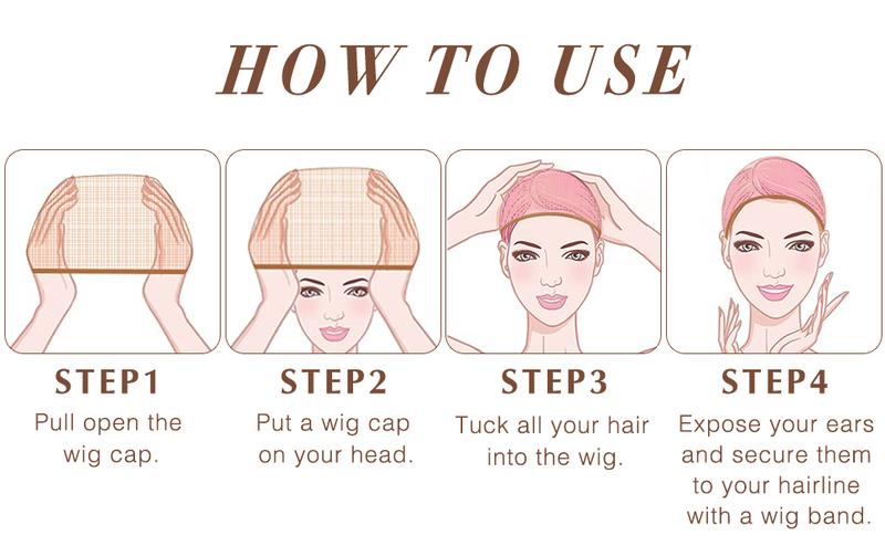 4PCS HD Wig Cap for Lace Front Wigs - Stretchy Nylon Stocking Wig Caps for Women, Perfect for Wig Installations