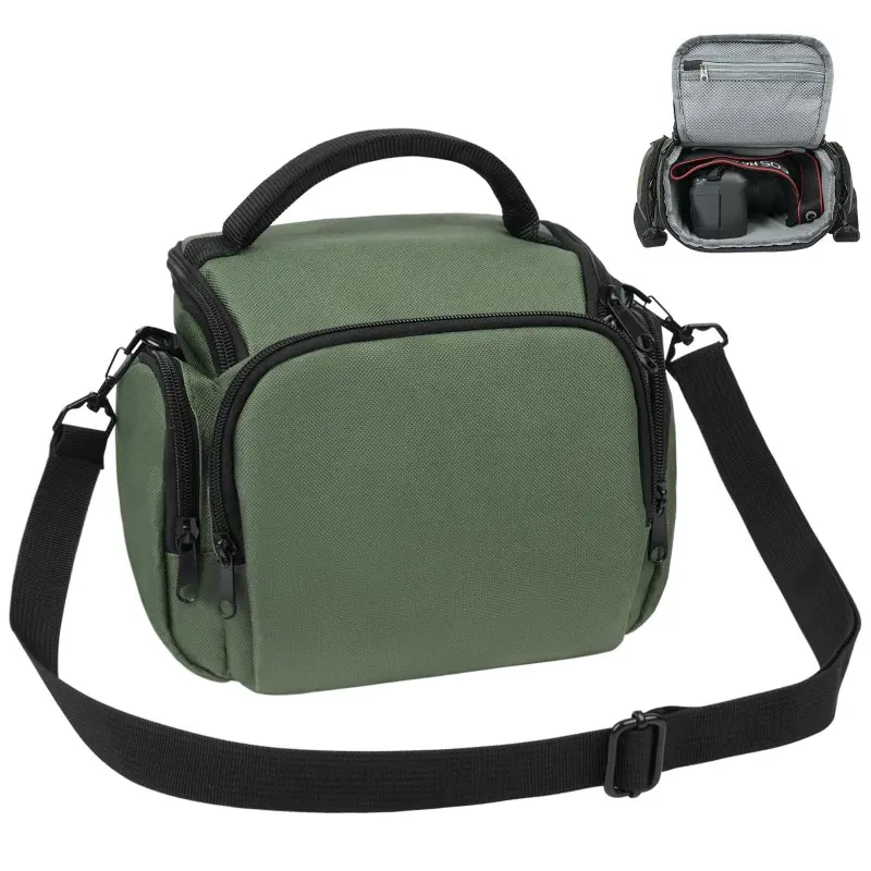 DSLR Camera Bag – Large, Waterproof, and Shockproof Storage Bag; Shoulder/Crossbody Camera Bag; Protective Waterproof Case – Designed for Photographers Using DSLR and Mirrorless Cameras