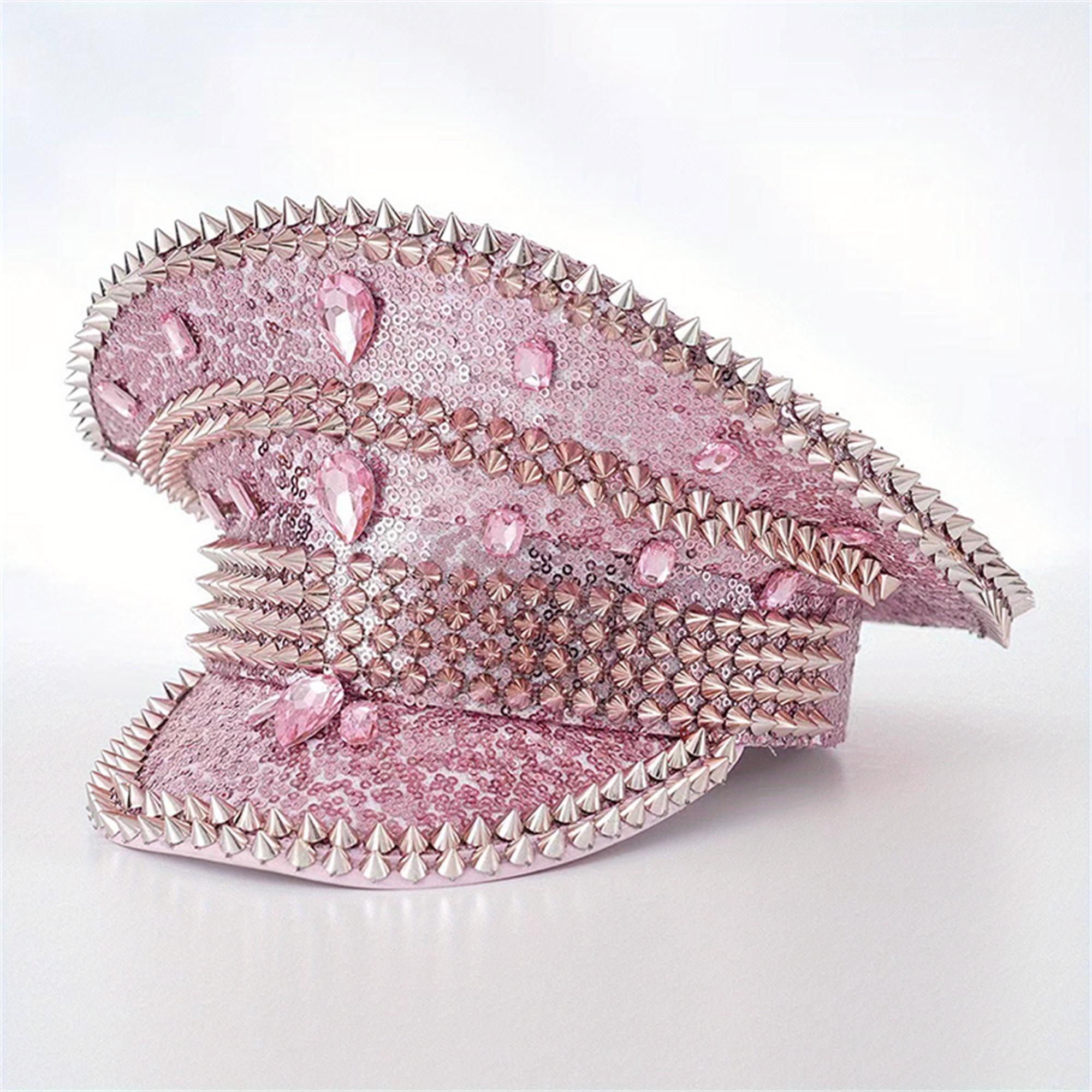 Glitter Captain Hat Luxurious Sequin Captain Hat Bachelorette Party Gift