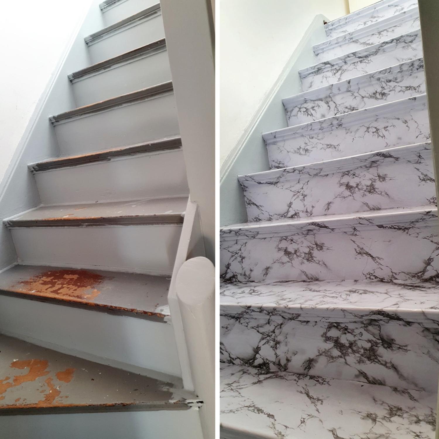 Marble Contact Paper for Countertops, Peel and Stick Wallpaper, Decorative Soapstone Wall Paper, DIY Kitchen & Bathroom Remodeling, Marble Pattern Wallpaper